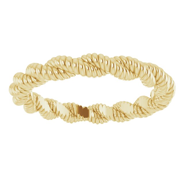 14K Yellow Twisted Rope Band Size 5