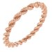14K Rose 2 mm Twisted Rope Band Size 5