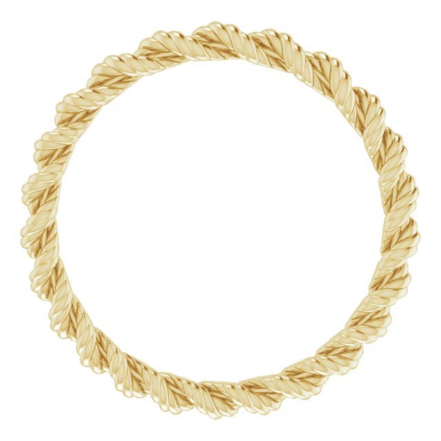 14K Yellow 2 mm Twisted Rope Band Size 6