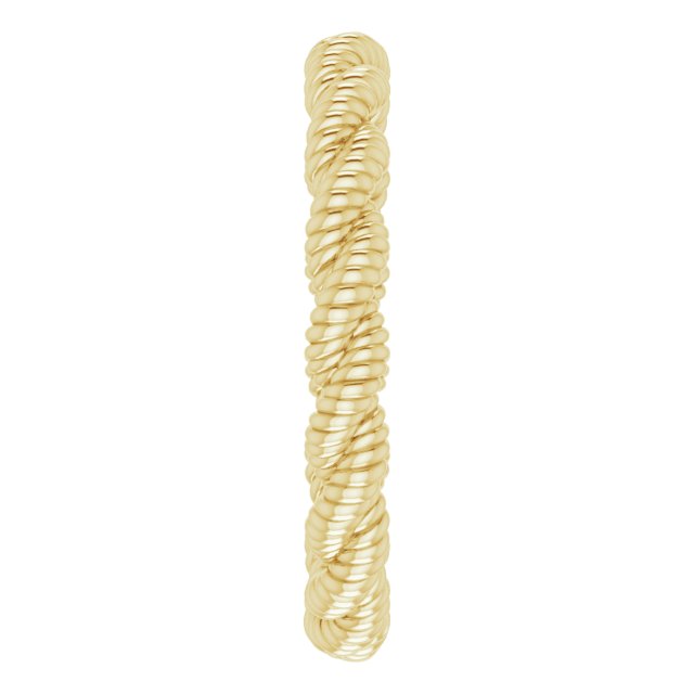 14K Yellow Twisted Rope Band Size 6