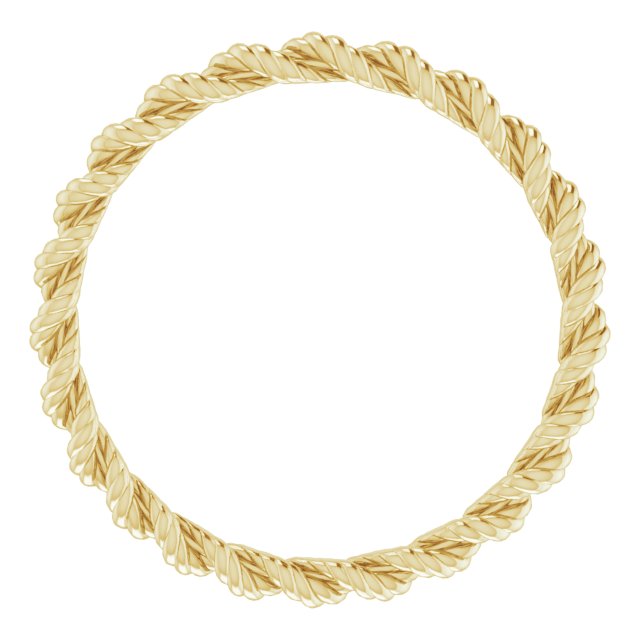 14K Yellow 2 mm Twisted Rope Band Size 8