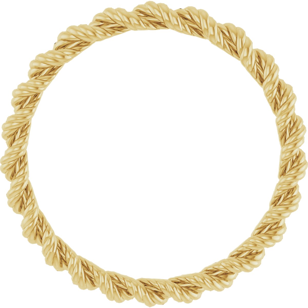 14K Yellow 2 mm Twisted Rope Band Size 7