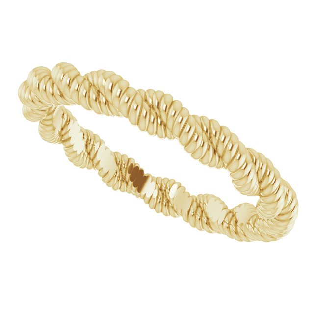 14K Yellow Twisted Rope Band Size 6