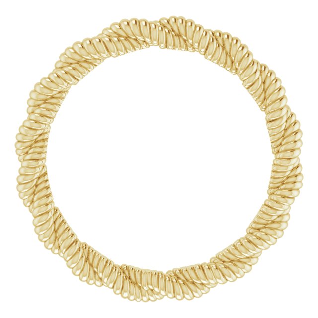 14K Yellow Twisted Rope Band Size 5.5