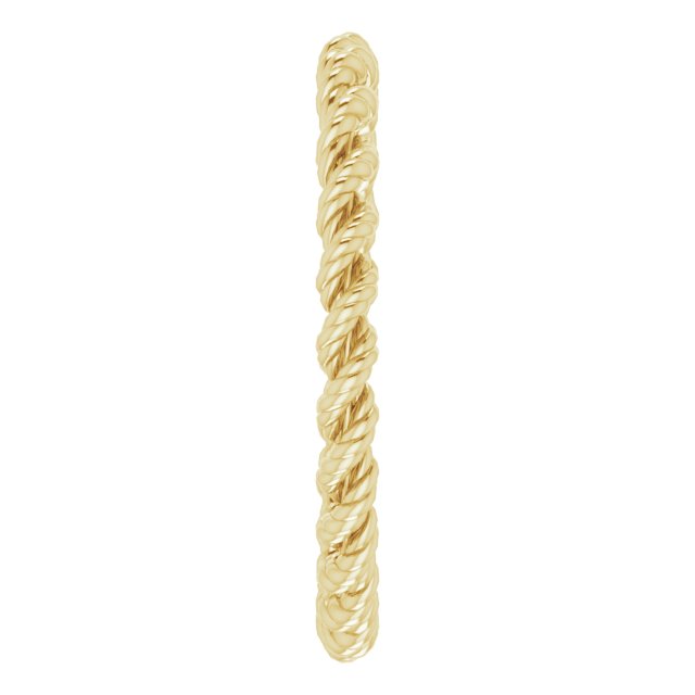 14K Yellow 2 mm Twisted Rope Band Size 9