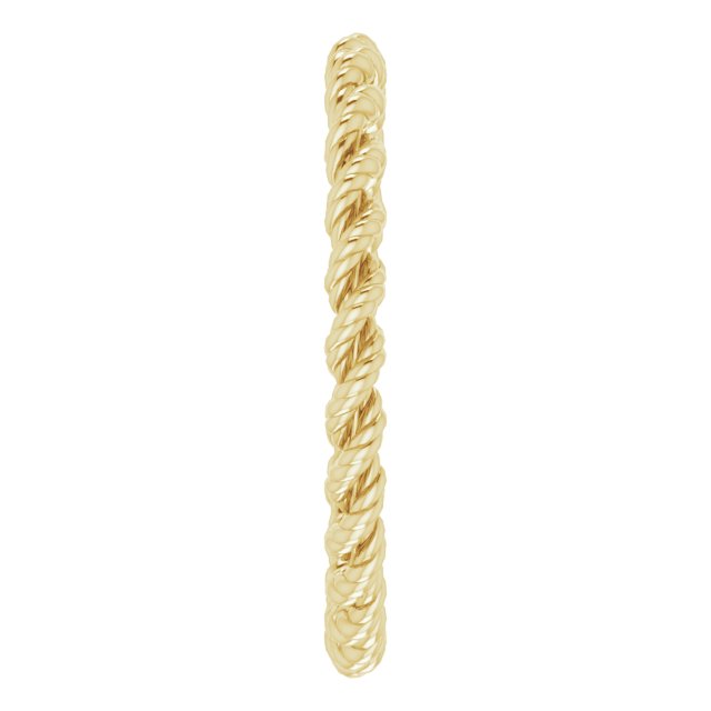 14K Yellow 2 mm Twisted Rope Band Size 5.5