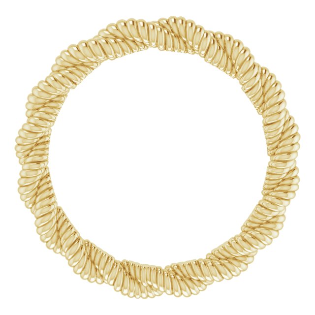 14K Yellow Twisted Rope Band Size 5