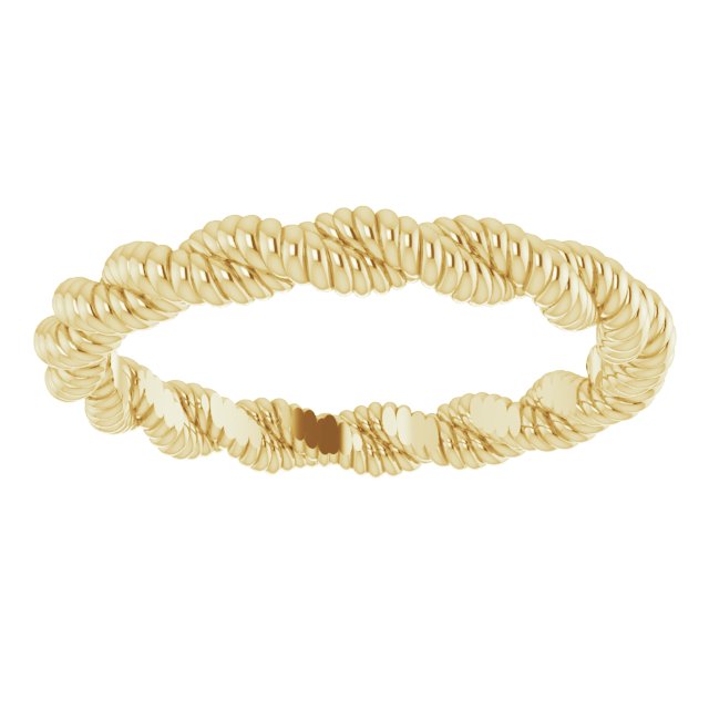 14K Yellow Twisted Rope Band Size 6.5