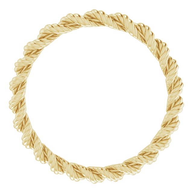 14K Yellow 2 mm Twisted Rope Band Size 5.5