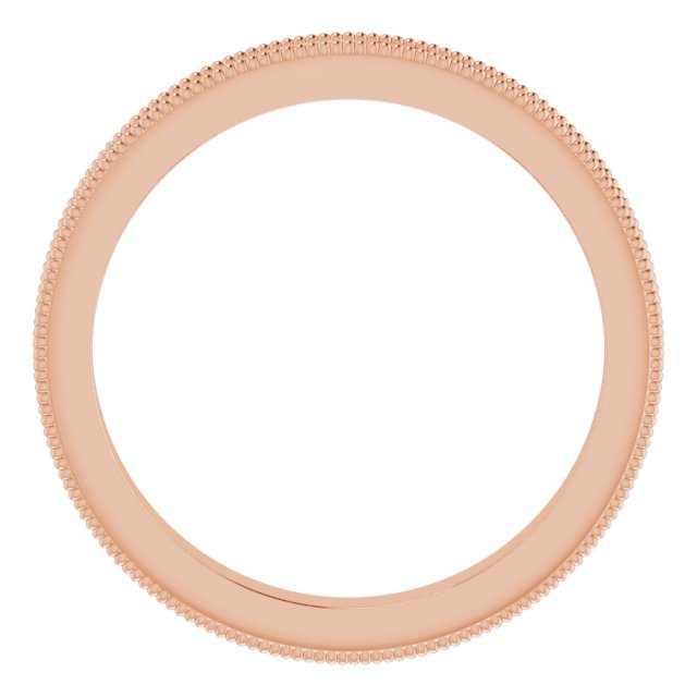 14K Rose 2.5 mm Sculptural-Inspired Band Size 5