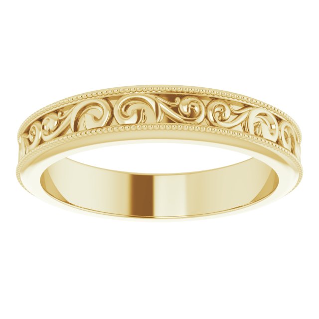 14K Yellow 4 mm Sculptural-Inspired Band Size 7