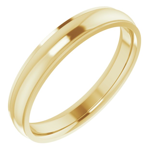 14K Yellow 4 mm Comfort Fit Edge Band Size 11.5