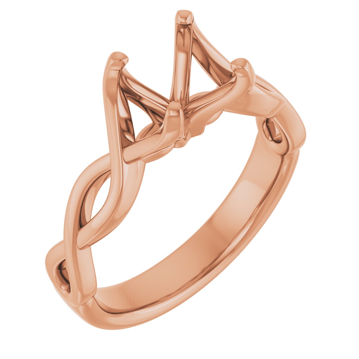 Solitaire Rope Engagement Ring or Band
