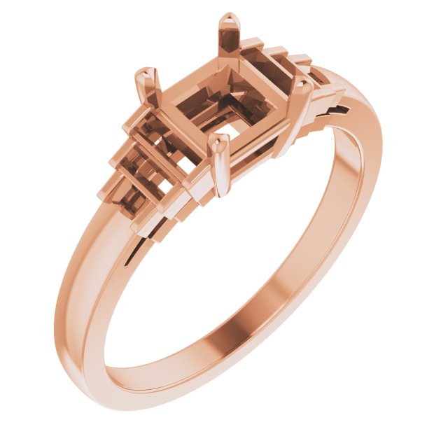 Baguette Accented Engagement Ring or Band