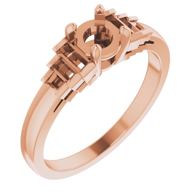 Baguette Accented Engagement Ring or Band