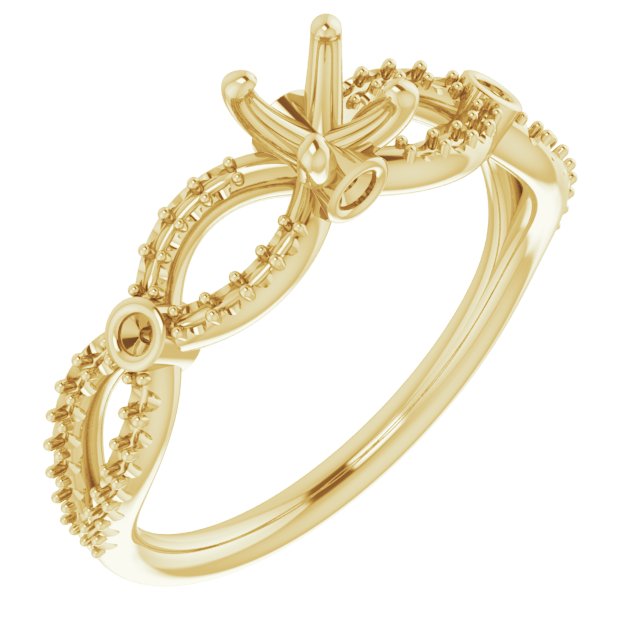 Accented Infinity-Inspired Engagement Ring