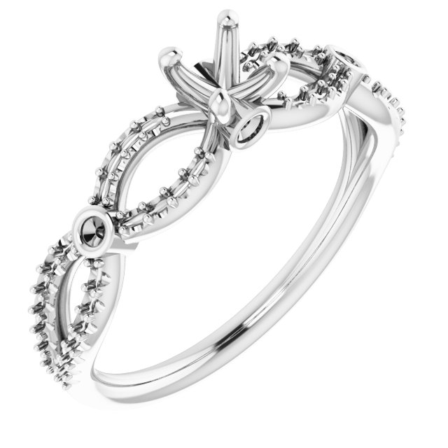Accented Infinity-Inspired Engagement Ring