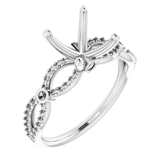 Accented Infinity-Inspired Engagement Ring