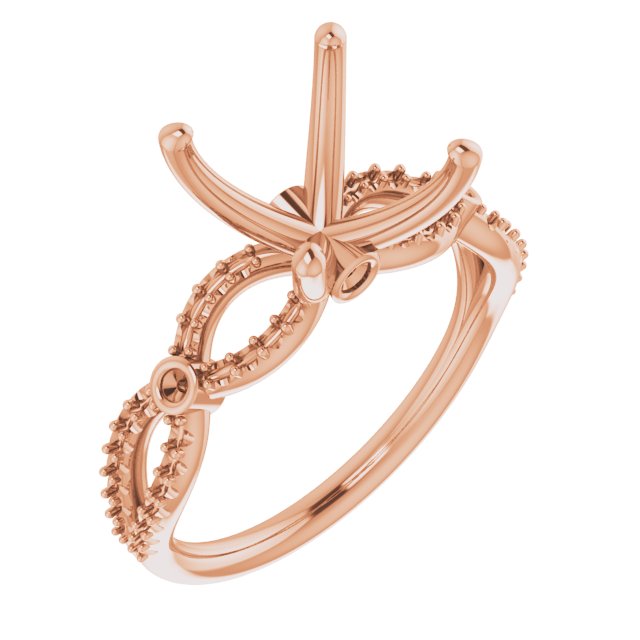 Accented Infinity-Inspired Engagement Ring