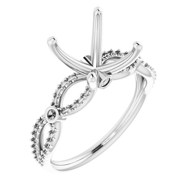 Accented Infinity-Inspired Engagement Ring