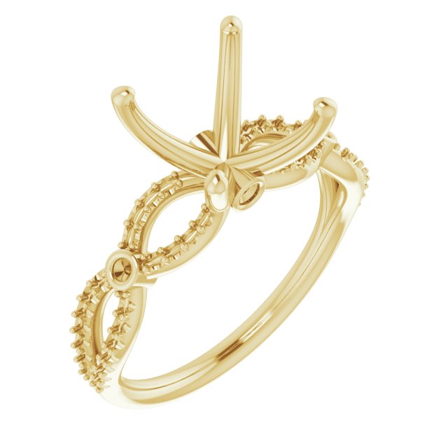 Accented Infinity-Inspired Engagement Ring