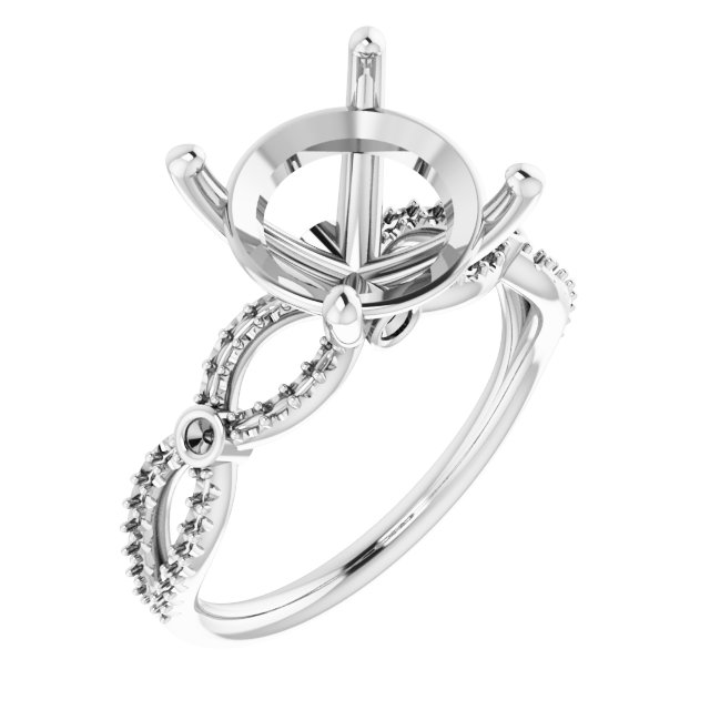 Accented Infinity-Inspired Engagement Ring