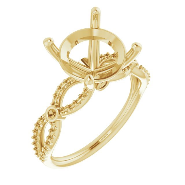 Accented Infinity-Inspired Engagement Ring