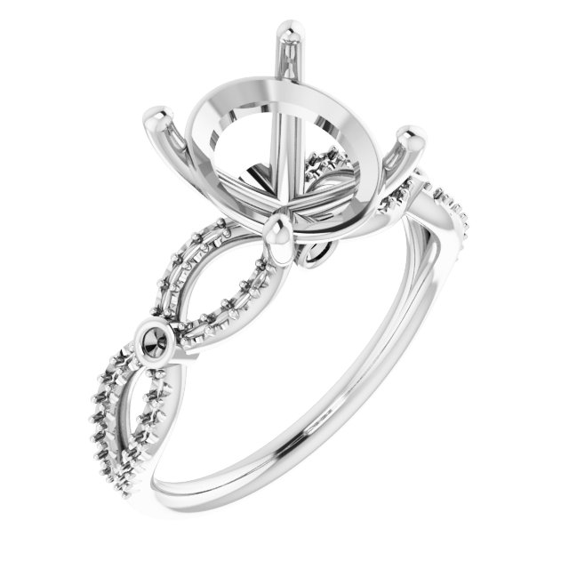 Accented Infinity-Inspired Engagement Ring
