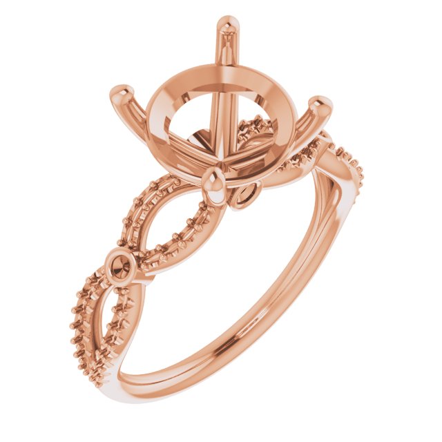 Accented Infinity-Inspired Engagement Ring