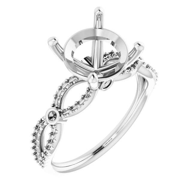 Accented Infinity-Inspired Engagement Ring