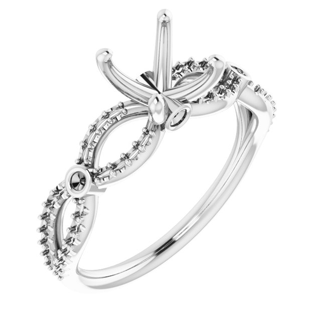 Accented Infinity-Inspired Engagement Ring