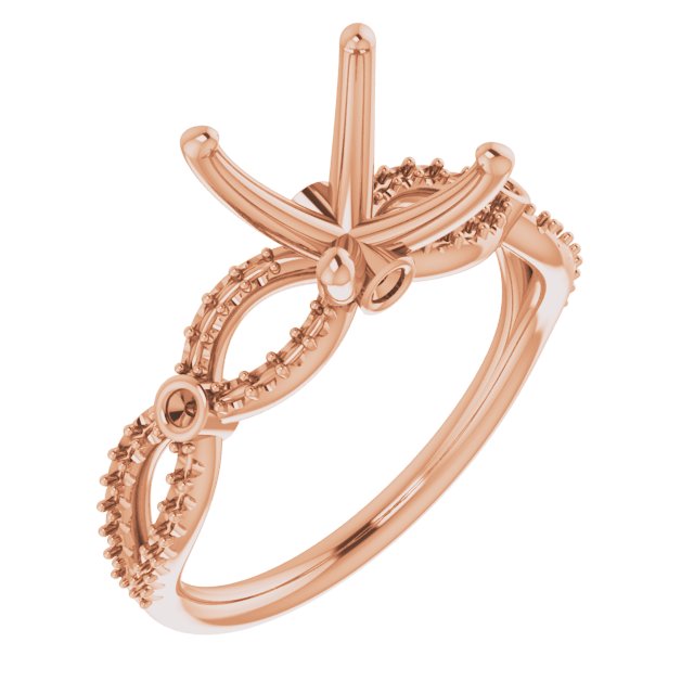 Accented Infinity-Inspired Engagement Ring