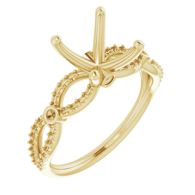 Accented Infinity-Inspired Engagement Ring