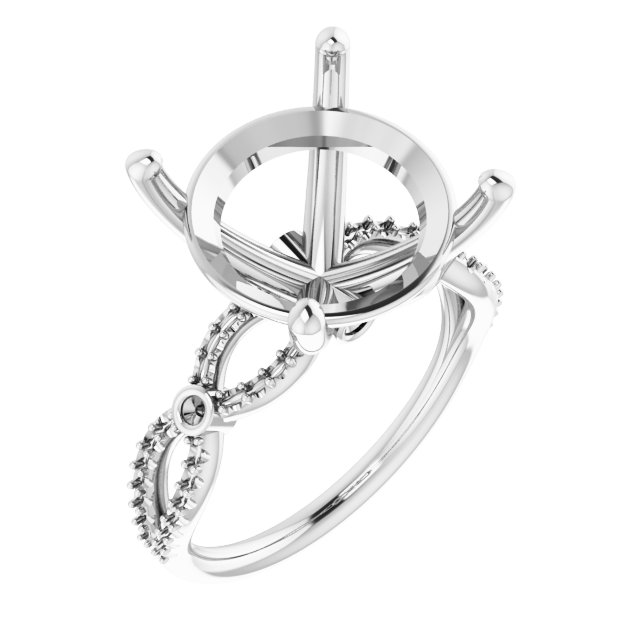 Accented Infinity-Inspired Engagement Ring