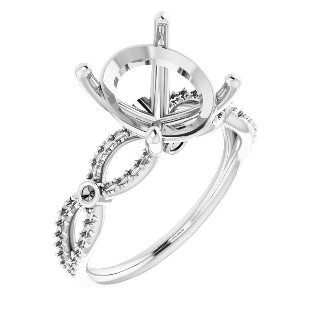 Accented Infinity-Inspired Engagement Ring