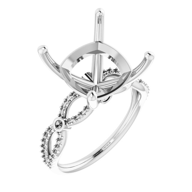 Accented Infinity-Inspired Engagement Ring