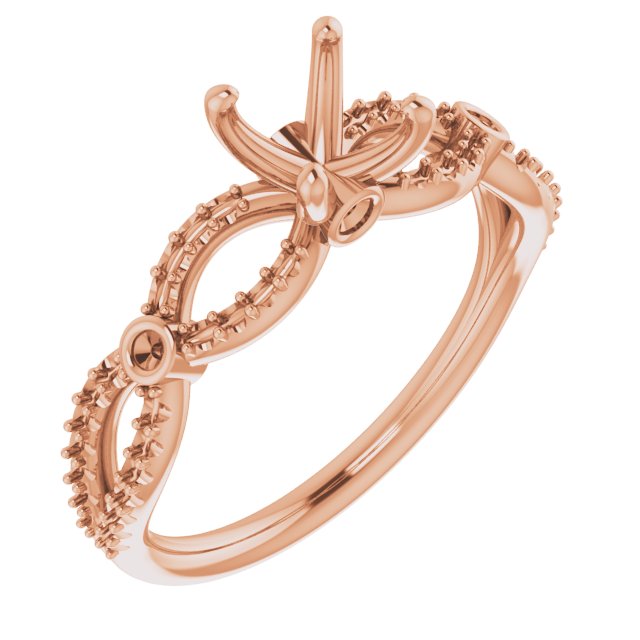 Accented Infinity-Inspired Engagement Ring