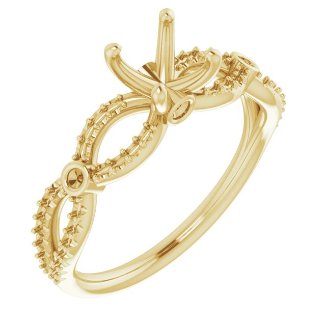 Accented Infinity-Inspired Engagement Ring