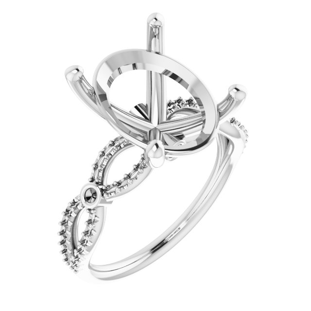 Accented Infinity-Inspired Engagement Ring
