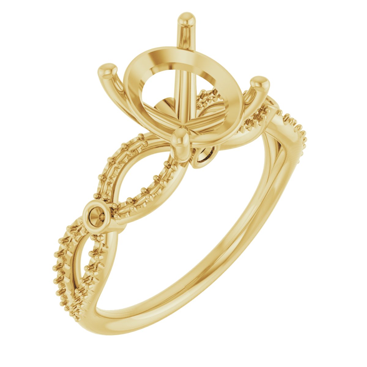 Accented Infinity-Inspired Engagement Ring