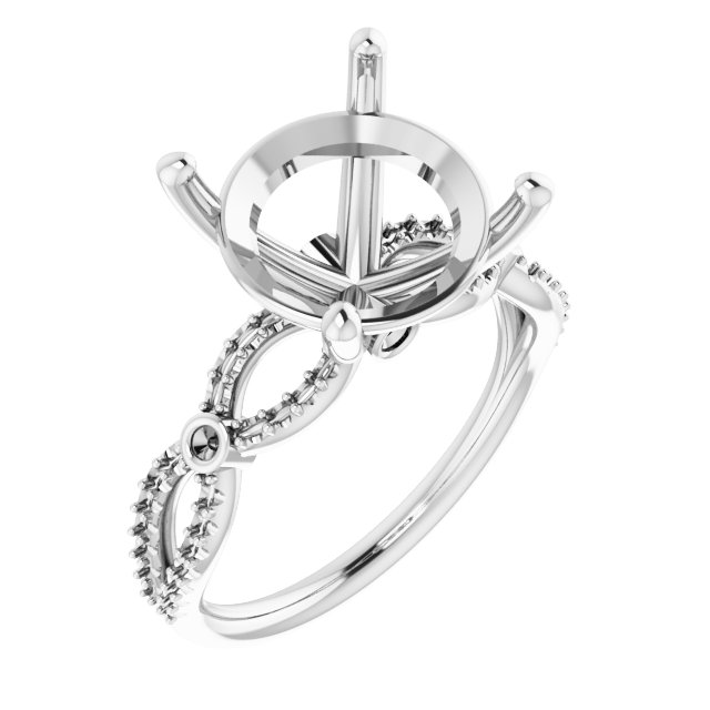 Accented Infinity-Inspired Engagement Ring