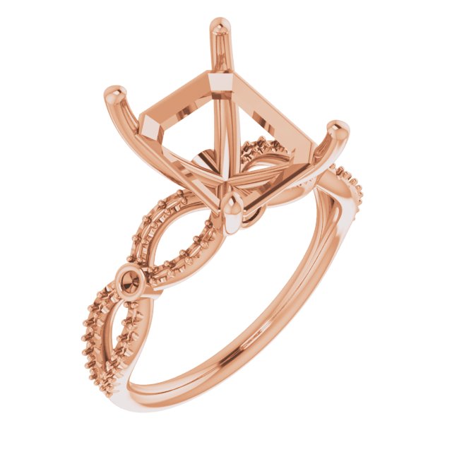 Accented Infinity-Inspired Engagement Ring