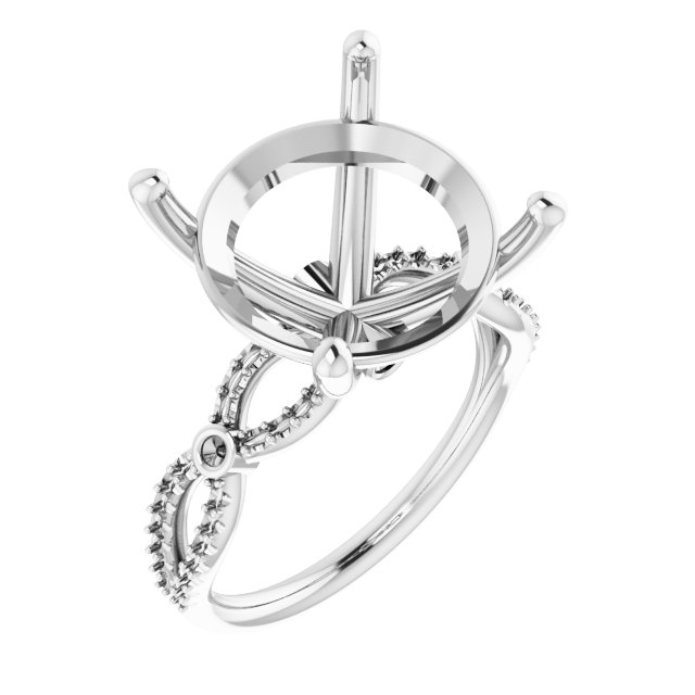Accented Infinity-Inspired Engagement Ring