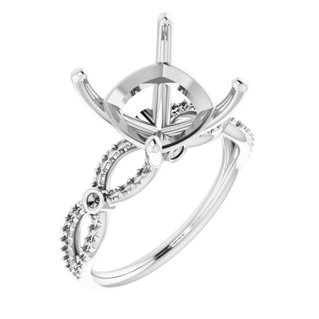 Accented Infinity-Inspired Engagement Ring