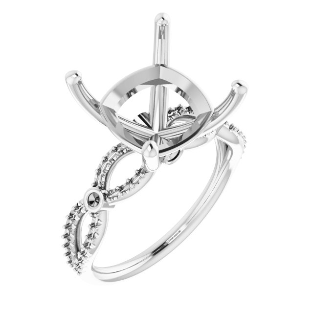 Accented Infinity-Inspired Engagement Ring