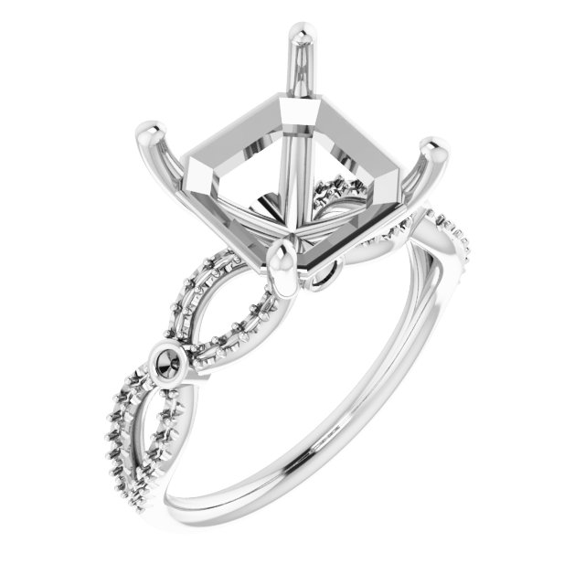 Accented Infinity-Inspired Engagement Ring