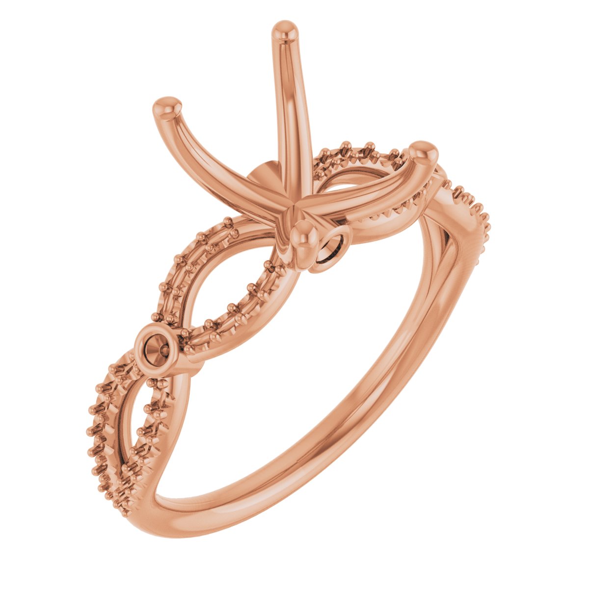 Accented Infinity-Inspired Engagement Ring