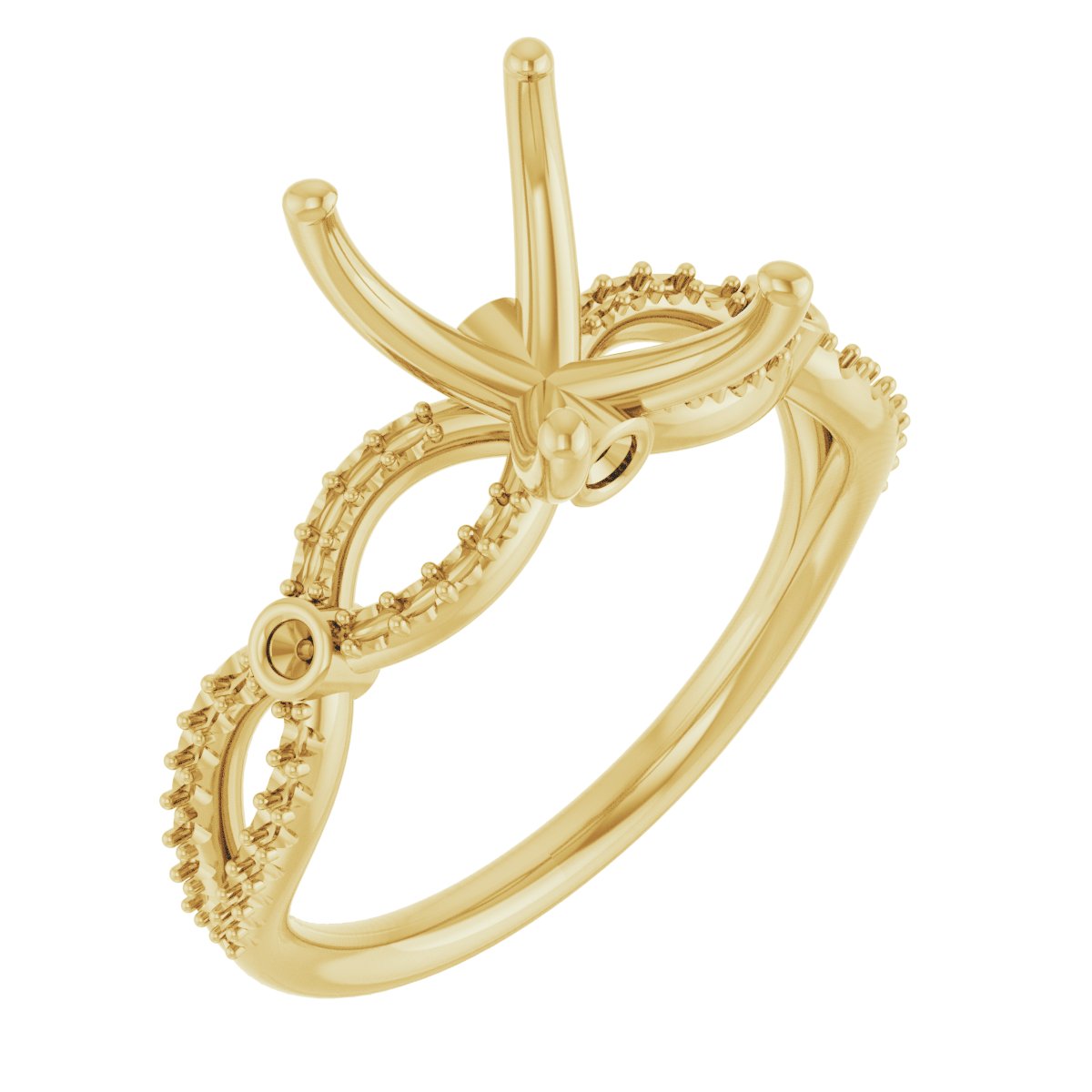 Accented Infinity-Inspired Engagement Ring
