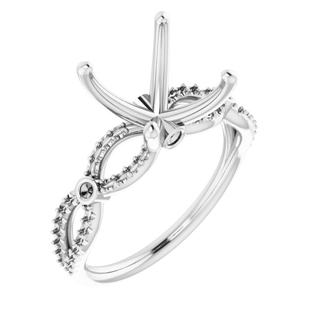 Accented Infinity-Inspired Engagement Ring