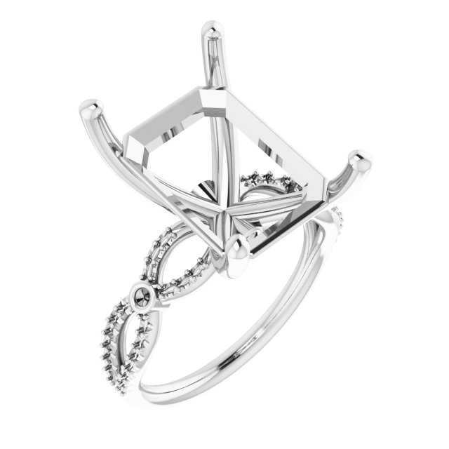 Accented Infinity-Inspired Engagement Ring